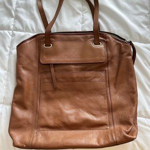 Banana Republic Leather Laptop Tote Bag